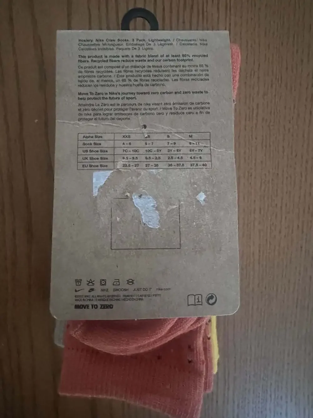 Nike Kids Move To Zero Lightweight Speckle Crew Socks - 3 Pack